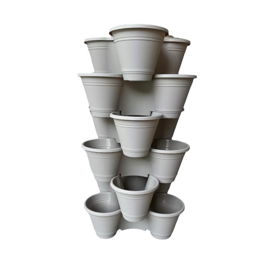 6 Tier Stackable Vertical Indoor Outdoor Large Garden Herb Planter Pots NWT